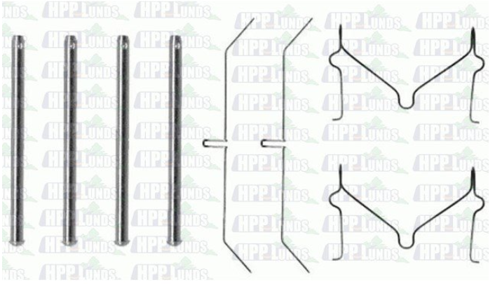 SUITABLE FOR EARLY LANDCRUISER, HILUX & PRADO | HPP LUNDS | Disc Caliper, Front -Anti Rattle Pin Kit
