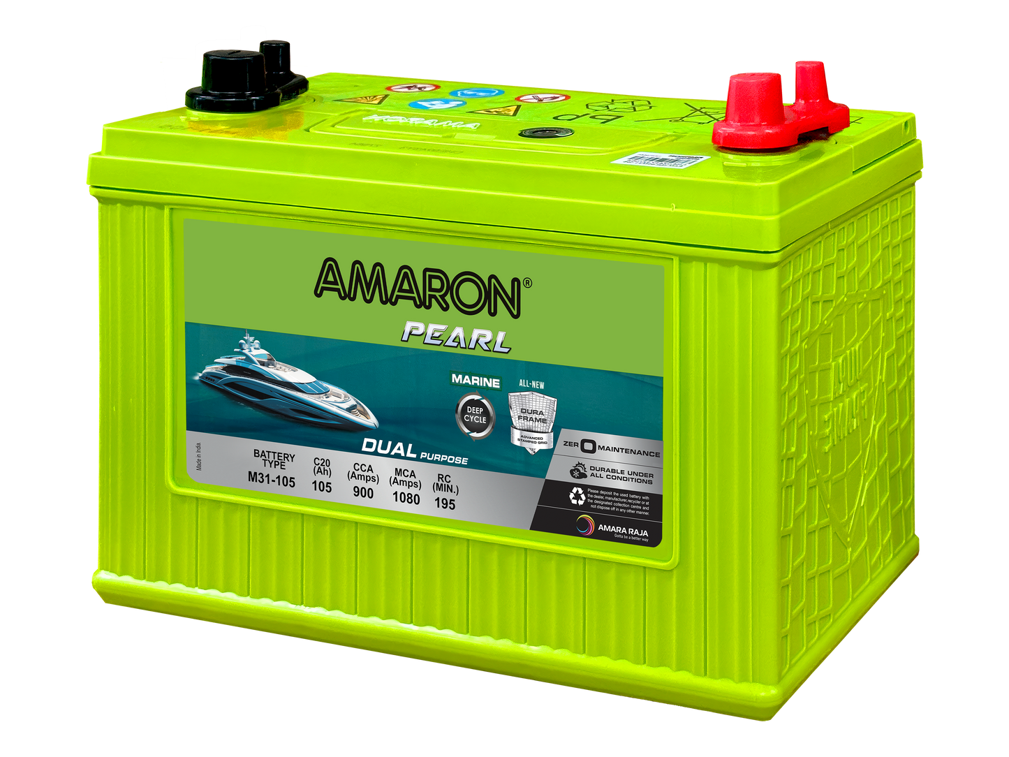 | AMARON | PEARL Marine Series 12V Battery - 900CCA