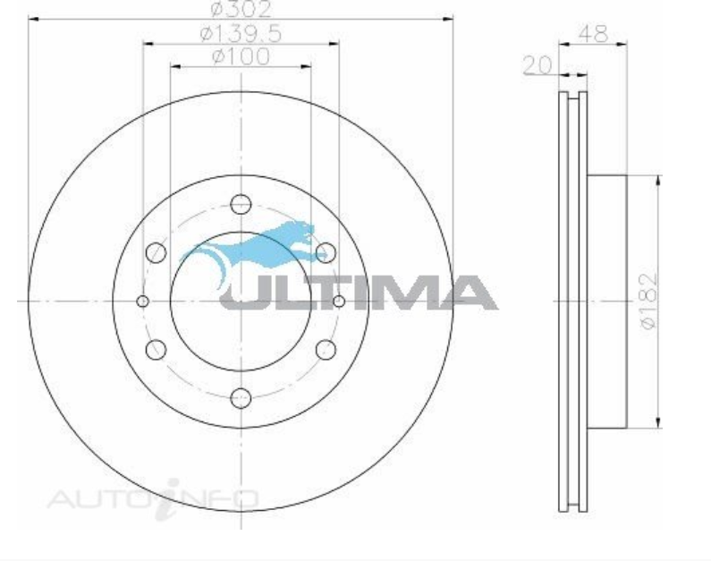 LANDCRUISER 40/50/60 & SWB 70 SERIES │ULTIMA | DISC ROTOR (FRONT)