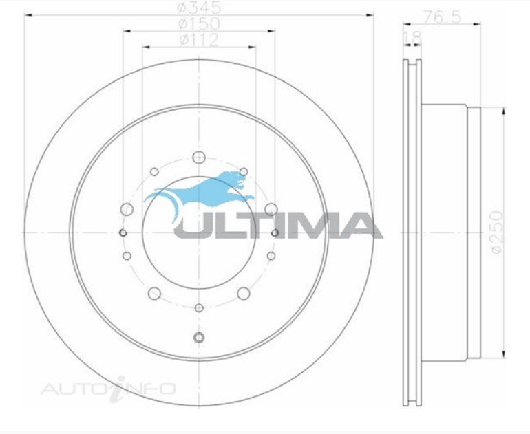 SUITABLE FOR LANDCRUISER 200 SERIES │ULTIMA | DISC ROTOR (REAR)