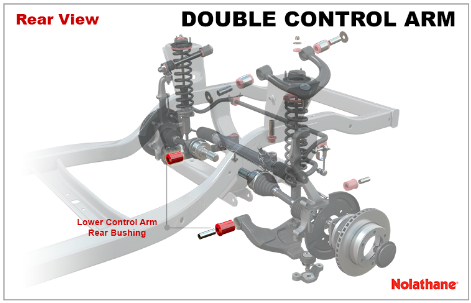 SUITABLE FOR 200/300 SERIES LANDCRUISER  | NOLATHANE | Control Arm Bush Kit - Front (Rear, Lower)
