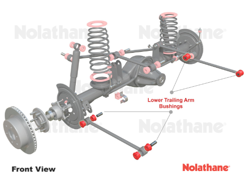 SUITABLE FOR 200/300 SERIES LANDCRUISER  | NOLATHANE | Trailing Arm Bush Kit - Rear (Lower)