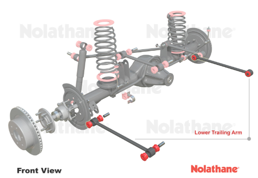 SUITABLE FOR 200/300 SERIES LANDCRUISER  | NOLATHANE | Trailing Arm - Rear (Lower)