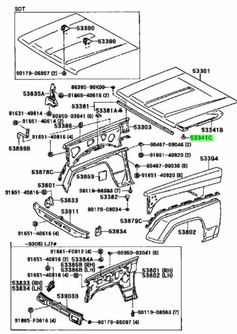 SUITABLE FOR 60/70/80 SERIES LANDCRUISER | HPP LUNDS | Bonnet Insulator Clip