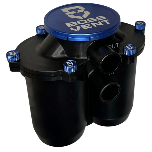 SUITABLE FOR 70 SERIES (2.8TD) LANDCRUISER  | BOSSVENT | [Black] Oil Catch Can Kit (2024 & On)