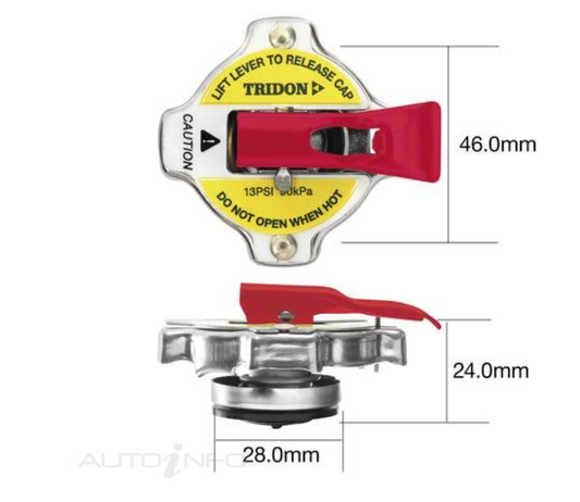 SUITABLE FOR JB74V (GJ) JIMNY | TRIDON | Radiator Cap (With Safety Lever)