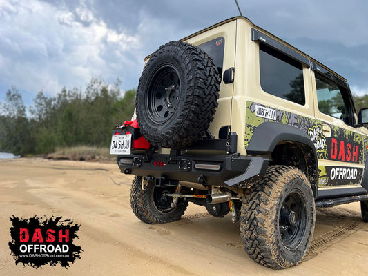 SUITABLE FOR JB74 JIMNY | DASH OFFROAD | DASH Jimny Rear Bar with Tyre Carrier