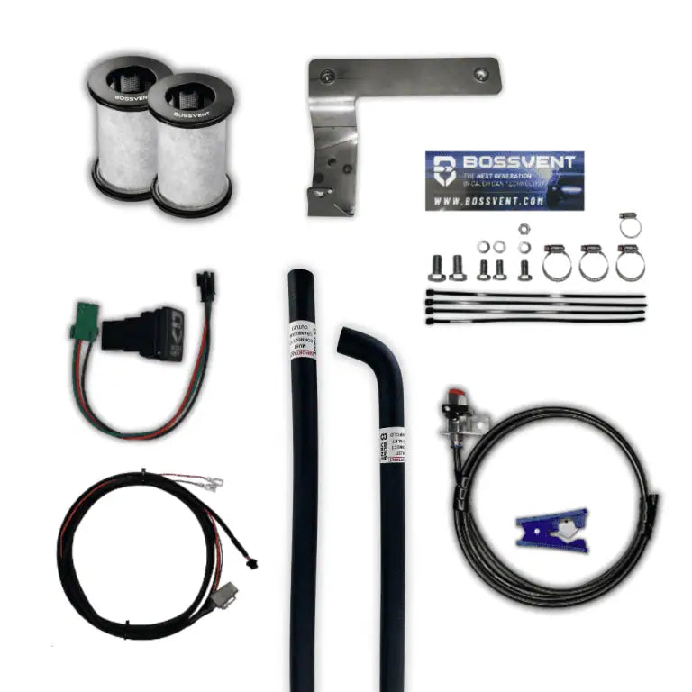 SUITABLE FOR 200 SERIES LANDCRUISER | BOSSVENT | [Black] Oil Catch Can Kit (2007-2021)