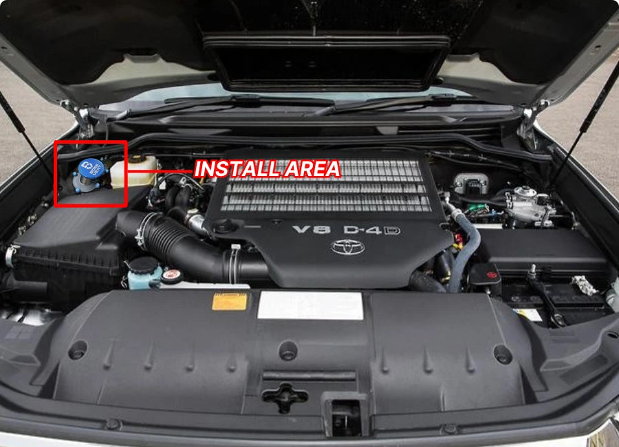 SUITABLE FOR 200 SERIES LANDCRUISER | BOSSVENT | [Black] Oil Catch Can Kit (2007-2021)