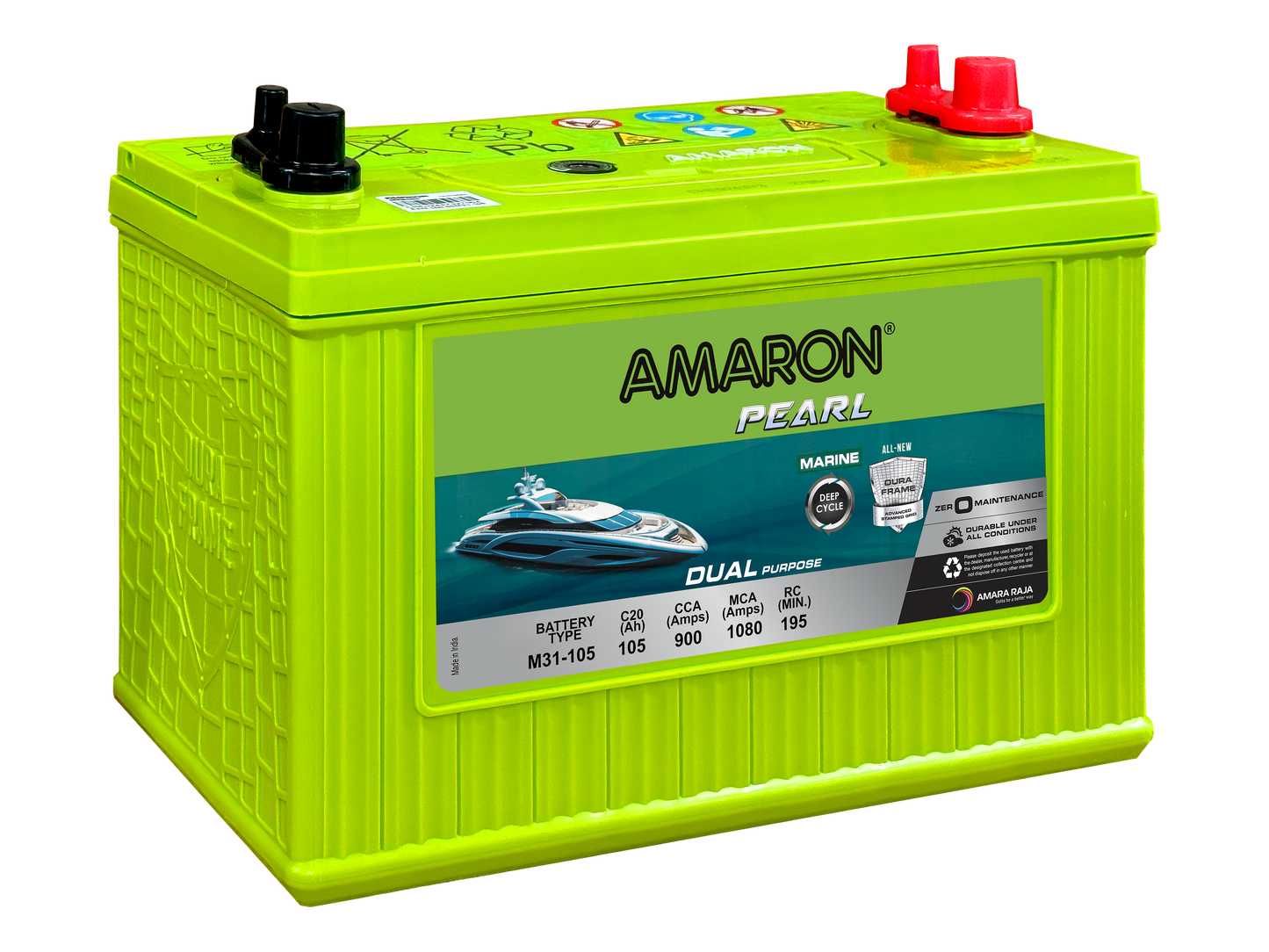 | AMARON | PEARL Marine Series 12V Battery - 900CCA