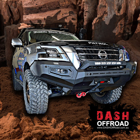 SUITABLE FOR Y62 PATROL | DASH OFFROAD | SERIES 5 Patrol Predator Front Bar - Roc-Coat Black