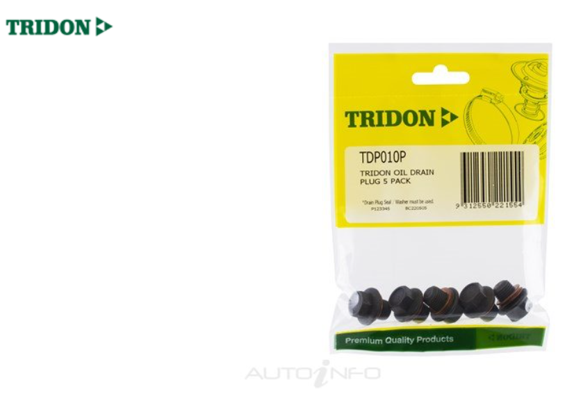 SUITABLE FOR HILUX, LANDCRUISER & PRADO | TRIDON | Sump Bolt + Seal (5 pack)