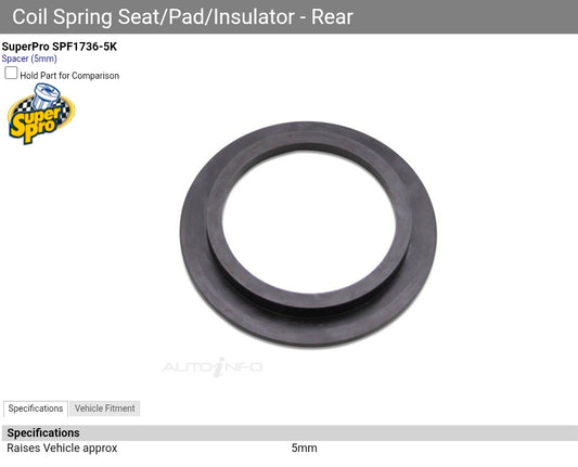 SUPERPRO | Rear Coil Spacer (15mm)